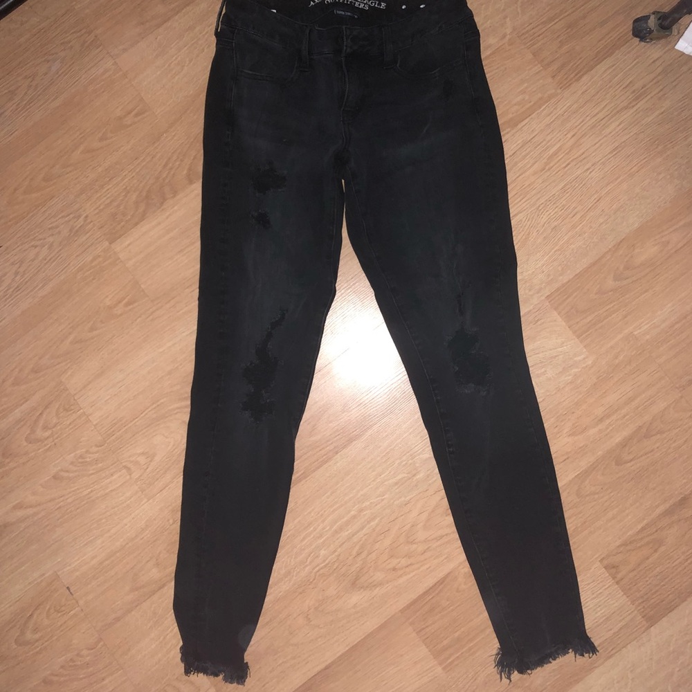 black skinny jeggings